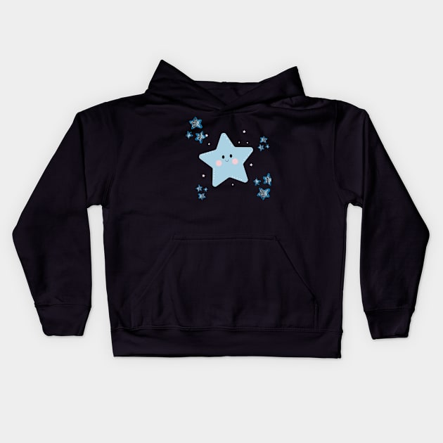 My Blue Star Kids Hoodie by Pine_Apple